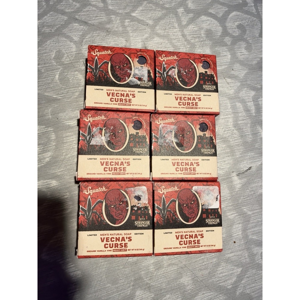 6 Pack -Dr. Squatch Stranger Things Vecna's Curse Soap Limited Edition 5 oz
